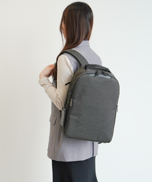ace.(エース)の「ビジネスリュック フィッテムヘザー 16L A4サイズ 14インチPC メランジ素材 20113(ビジネスバッグ・レディース・ブラック/グレー・FREE)」の10枚目の写真