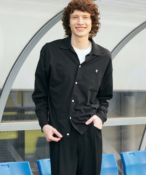 GYMPHLEX（ジムフレックス）の「Gymphlex | ジャージー ポロカーディガン MEN（カーディガン/ボレロ・メンズ・ブラック/ブラウン・M/L）」の6枚目の写真