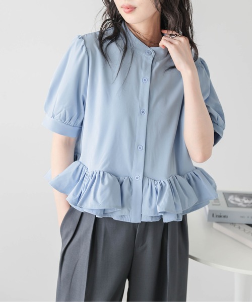 SUGAR BISKET(シュガービスケット)の「ダブルフリル ブラウス(Tシャツ/カットソー・レディース・ブルー/ホワイト/ピンク/ブラック/ピンク系その他/ブルー系その他/ホワイト系その他/ブラック系その他・フリー)」の6枚目の写真