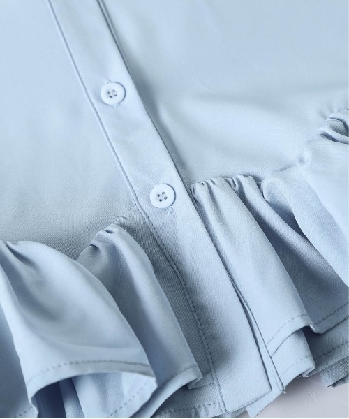 SUGAR BISKET(シュガービスケット)の「ダブルフリル ブラウス(Tシャツ/カットソー・レディース・ブルー/ホワイト/ピンク/ブラック・フリー)」の22枚目の写真