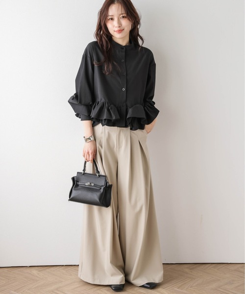 SUGAR BISKET(シュガービスケット)の「ダブルフリル ブラウス(Tシャツ/カットソー・レディース・ブルー/ホワイト/ピンク/ブラック・フリー)」の17枚目の写真