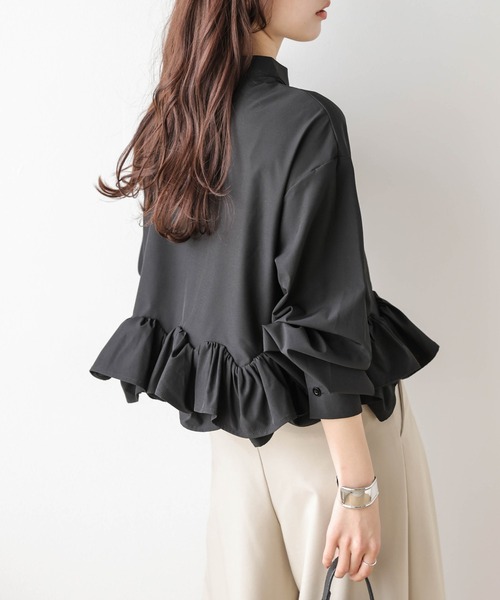 SUGAR BISKET(シュガービスケット)の「ダブルフリル ブラウス(Tシャツ/カットソー・レディース・ブルー/ホワイト/ピンク/ブラック・フリー)」の18枚目の写真