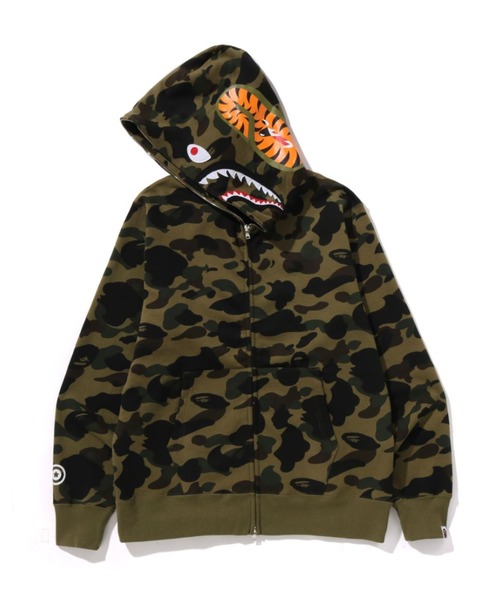 A BATHING APE(アベイシングエイプ)の「1ST CAMO SHARK FULL ZIP HOODIE(パーカー・メンズ・グリーン/イエロー・XXX-LARGE/MEDIUM/LARGE/X-LARGE/XX-LARGE/SMALL)」の3枚目の写真