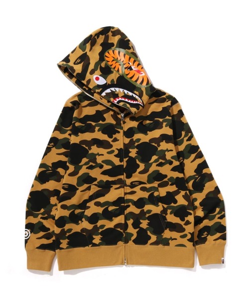 A BATHING APE(アベイシングエイプ)の「1ST CAMO SHARK FULL ZIP HOODIE(パーカー・メンズ・グリーン/イエロー・XXX-LARGE/MEDIUM/LARGE/X-LARGE/XX-LARGE/SMALL)」の4枚目の写真