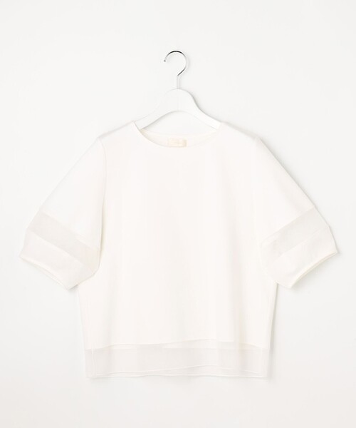 ANY SIS（エニィスィス）の「チュール切替ランタンスリーブ プルオーバー（Tシャツ/カットソー・レディース・スカイブルー系/ライトグリーン系/ホワイト系/ブラック系・MEDIUM）」の11枚目の写真