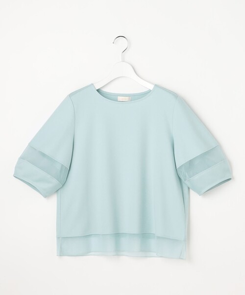 ANY SIS（エニィスィス）の「チュール切替ランタンスリーブ プルオーバー（Tシャツ/カットソー・レディース・スカイブルー系/ライトグリーン系/ホワイト系/ブラック系・MEDIUM）」の12枚目の写真