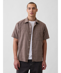 GAP | テクスチャー コットンリネンシャツ(シャツ/ブラウス)