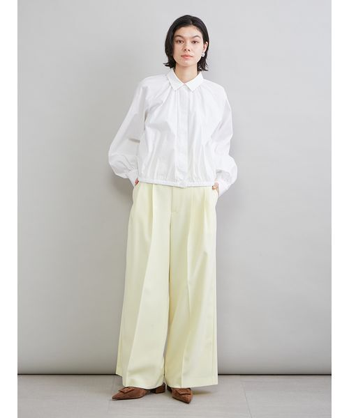 Mila Owen（ミラオーウェン）の「【井桁さんコラボ】２タックワイドパンツ（その他パンツ・レディース・ホワイト/イエロー/ブラウン・0/00/1）」の11枚目の写真
