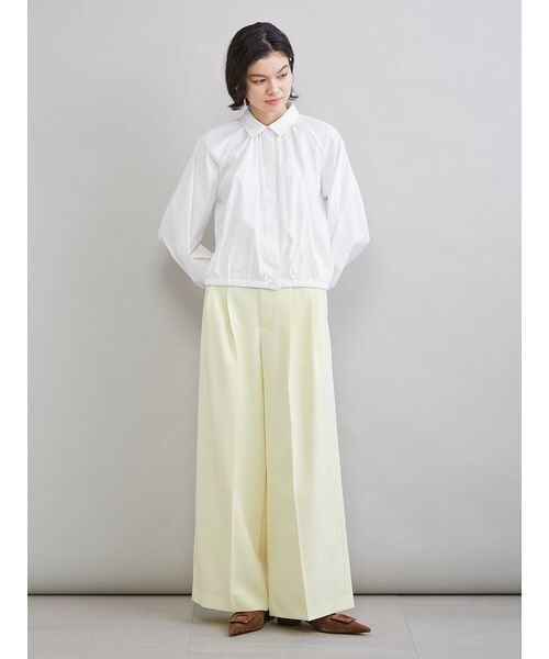 Mila Owen（ミラオーウェン）の「【井桁さんコラボ】２タックワイドパンツ（その他パンツ・レディース・ホワイト/イエロー/ブラウン・0/00/1）」の12枚目の写真
