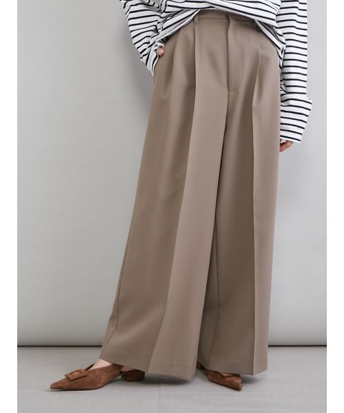 Mila Owen（ミラオーウェン）の「【井桁さんコラボ】２タックワイドパンツ（その他パンツ・レディース・ホワイト/イエロー/ブラウン・0/00/1）」の13枚目の写真