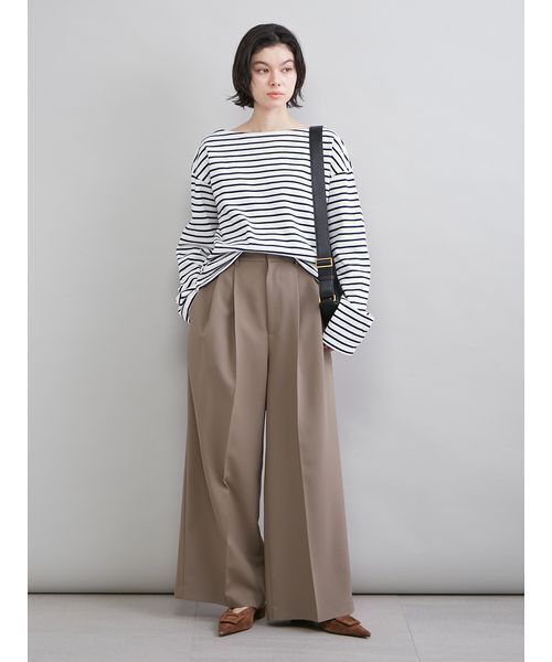 Mila Owen（ミラオーウェン）の「【井桁さんコラボ】２タックワイドパンツ（その他パンツ・レディース・ホワイト/イエロー/ブラウン・0/00/1）」の14枚目の写真