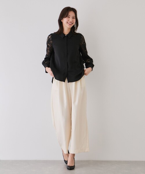 Jayro（ジャイロ）の「袖レースブラウス（シャツ/ブラウス・レディース・ホワイト系その他/ベージュ/ブラック・M）」の7枚目の写真
