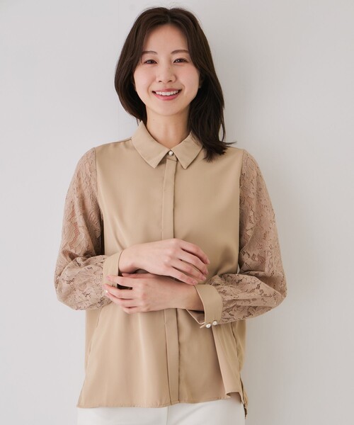 Jayro（ジャイロ）の「袖レースブラウス（シャツ/ブラウス・レディース・ホワイト系その他/ベージュ/ブラック・M）」の16枚目の写真