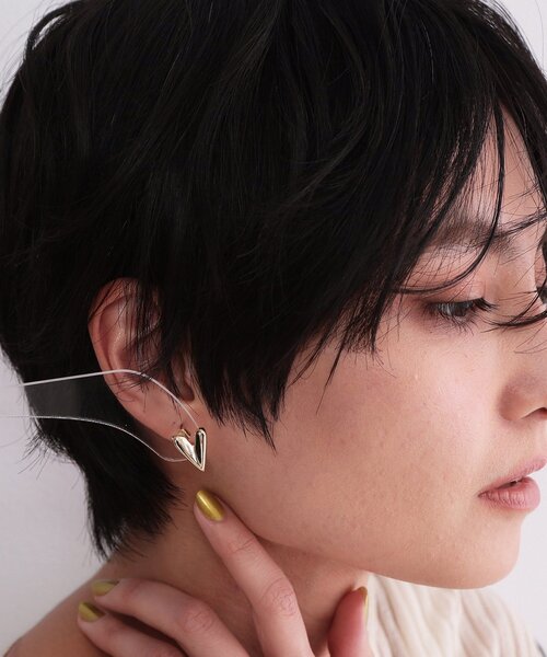 OPAQUE.CLIP(オペークドットクリップ)の「メタルハートピアス(ピアス(両耳用)・レディース・ゴールド/シルバー・00)」の7枚目の写真