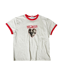SK8ER ROCK（スケーターロック）の「Romance Ringer T-shirt ((oatmeal*red))（Tシャツ/カットソー）」
