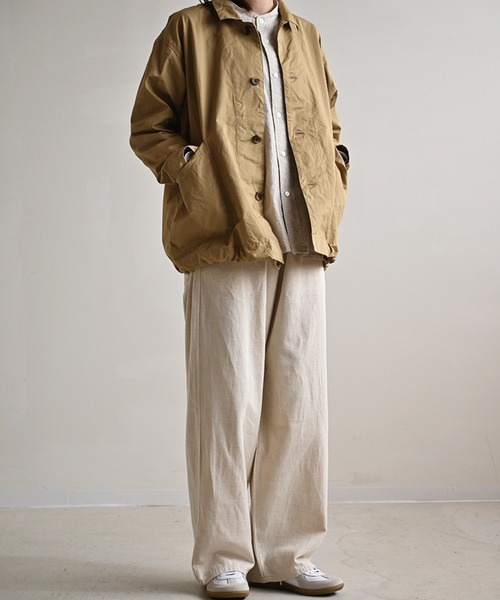 quadro(クオドロ)の「C/L高密度ツイルカバージャケット(カバーオール・レディース・キャメル/キナリ・FREE)」の19枚目の写真