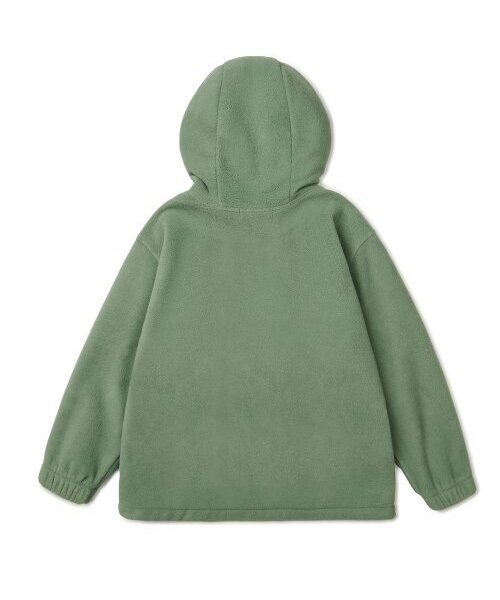 MUSINSA STANDARD KIDS（ムシンサスタンダードキッズ）の「オーバーサイズポーラフリースフードパーカージップアップ[セージグリーン]（ブルゾン・レディース・その他・110/120/130/140/150）」の3枚目の写真