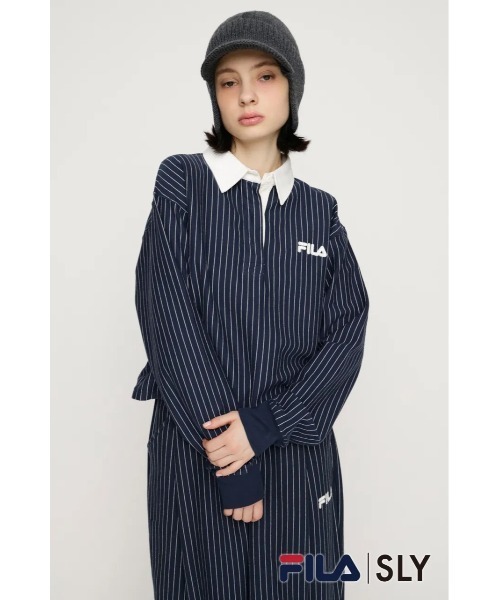 FILA x SLY RUGGER SHIRT フィラスライラガーシャツ 春服（ポロシャツ