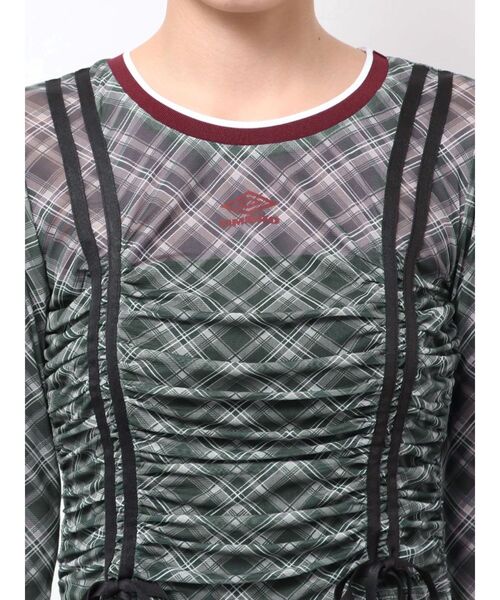 UMBRO（アンブロ）の「【UMBRO×EMODA】シアーロングスリーブTシャツ（Tシャツ/カットソー・レディース・アイボリー/ブラック・FREE）」の11枚目の写真