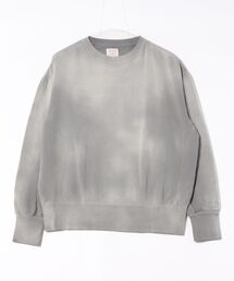 スーパーストレッチ ユーズドウォッシュスウェット クルーネック