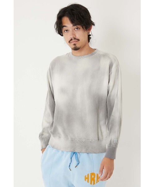 HOLLYWOOD RANCH MARKET(ハリウッドランチマーケット)の「スーパーストレッチ ユーズドウォッシュスウェット クルーネック(スウェット・メンズ・グレー・M/S/L/XL)」の5枚目の写真