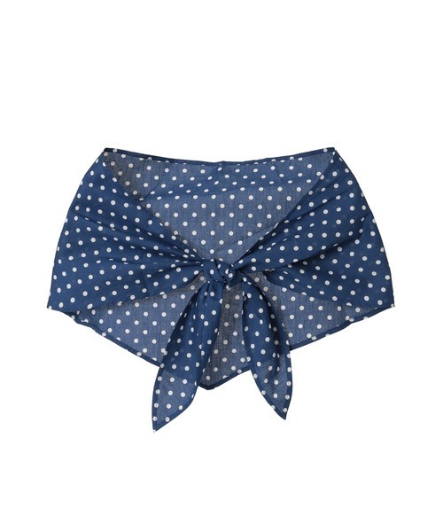 PINK HOUSE（ピンクハウス）の「水玉スカーフ付きダンガリーセーラーワンピース（ワンピース・レディース・レッド/ピンク/インディゴブルー/ライトインディゴブルー/ブラック・フリー）」の10枚目の写真