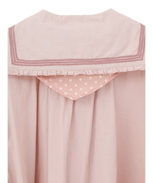 PINK HOUSE（ピンクハウス）の「水玉スカーフ付きダンガリーセーラーワンピース（ワンピース・レディース・レッド/ピンク/インディゴブルー/ライトインディゴブルー/ブラック・フリー）」の22枚目の写真