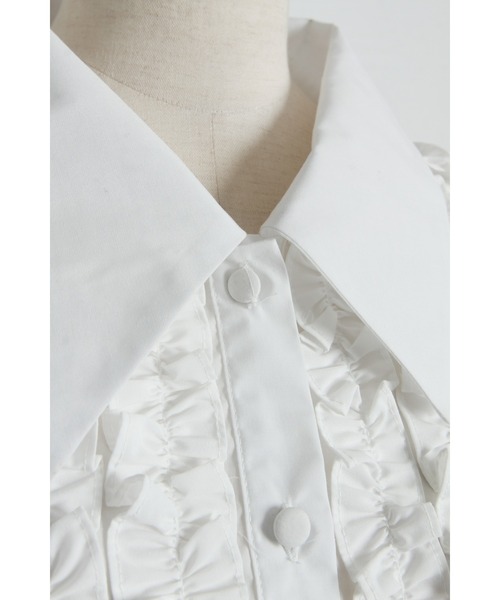 ARVELLIA(アルベリア)の「FRILL PANEL BLOUSE(シャツ/ブラウス・レディース・ホワイト/サックスブルー・M)」の19枚目の写真