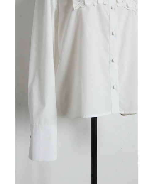 ARVELLIA(アルベリア)の「FRILL PANEL BLOUSE(シャツ/ブラウス・レディース・ホワイト/サックスブルー・M)」の21枚目の写真