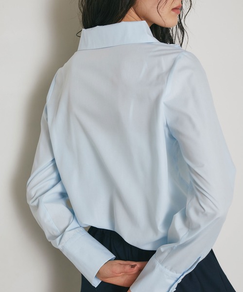 ARVELLIA(アルベリア)の「FRILL PANEL BLOUSE(シャツ/ブラウス・レディース・ホワイト/サックスブルー・M)」の7枚目の写真