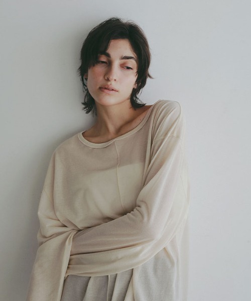 ETRE TOKYO(エトレトウキョウ)の「【ZOZO限定カラー】センターピンタックシアーロンTee(Tシャツ/カットソー・レディース・ブラック/ホワイト/アイボリー/ブルー・FREE)」の15枚目の写真