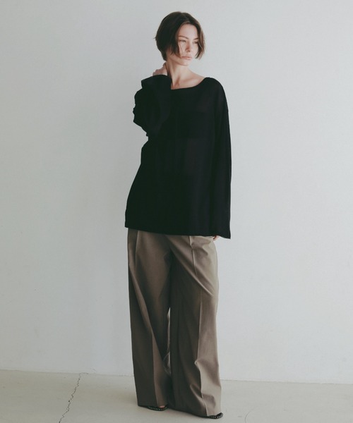 ETRE TOKYO(エトレトウキョウ)の「【ZOZO限定カラー】センターピンタックシアーロンTee(Tシャツ/カットソー・レディース・ブラック/ホワイト/アイボリー/ブルー・FREE)」の11枚目の写真
