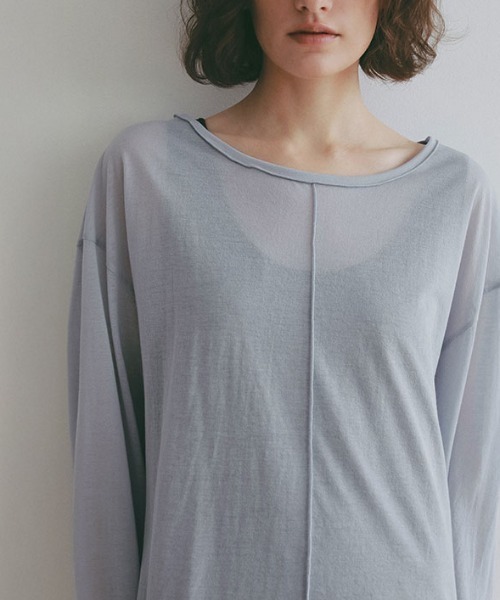 ZOZO限定カラー】センターピンタックシアーロンTee（Tシャツ