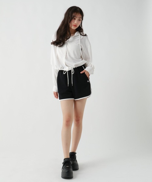 repipi armario（レピピ アルマリオ）の「パイピングスウェットショートパンツ（スウェットパンツ・キッズ・ライム/ピンク/カモフラージュ/ブラック/杢グレー・SMALL/MEDIUM/LARGE）」の6枚目の写真