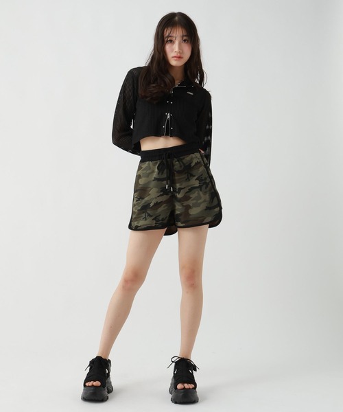 repipi armario（レピピ アルマリオ）の「パイピングスウェットショートパンツ（スウェットパンツ・キッズ・ライム/ピンク/カモフラージュ/ブラック/杢グレー・SMALL/MEDIUM/LARGE）」の15枚目の写真