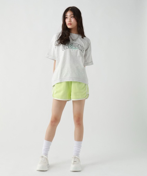 repipi armario（レピピ アルマリオ）の「パイピングスウェットショートパンツ（スウェットパンツ・キッズ・ライム/ピンク/カモフラージュ/ブラック/杢グレー・SMALL/MEDIUM/LARGE）」の13枚目の写真