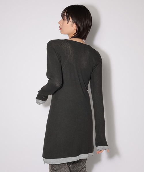 PAGEBOY（ページボーイ）の「レイヤードライクチュニックワンピース（チュニック・レディース・ブラック/チャコールグレー・FREE）」の8枚目の写真