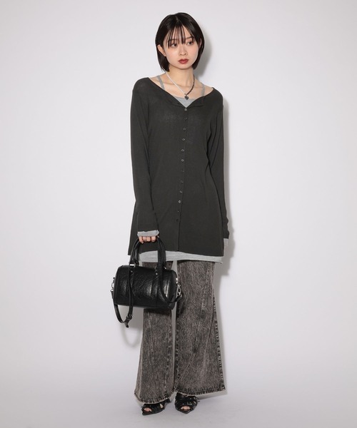 PAGEBOY（ページボーイ）の「レイヤードライクチュニックワンピース（チュニック・レディース・ブラック/チャコールグレー・FREE）」の3枚目の写真