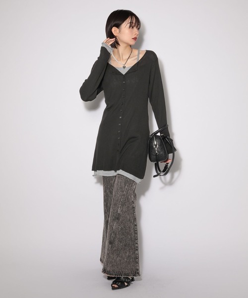 PAGEBOY（ページボーイ）の「レイヤードライクチュニックワンピース（チュニック・レディース・ブラック/チャコールグレー・FREE）」の4枚目の写真