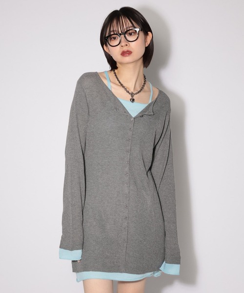 PAGEBOY（ページボーイ）の「レイヤードライクチュニックワンピース（チュニック・レディース・ブラック/チャコールグレー・FREE）」の13枚目の写真