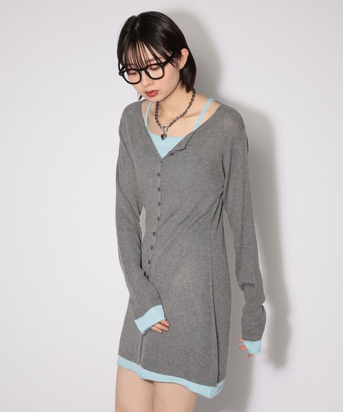 PAGEBOY（ページボーイ）の「レイヤードライクチュニックワンピース（チュニック・レディース・ブラック/チャコールグレー・FREE）」の14枚目の写真