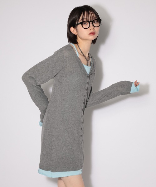 PAGEBOY（ページボーイ）の「レイヤードライクチュニックワンピース（チュニック・レディース・ブラック/チャコールグレー・FREE）」の15枚目の写真