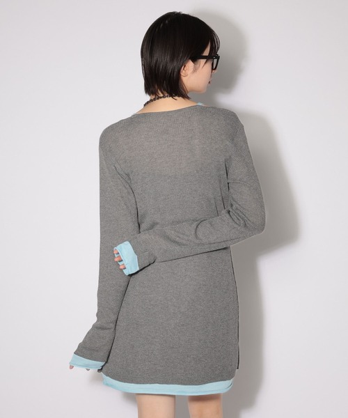 PAGEBOY（ページボーイ）の「レイヤードライクチュニックワンピース（チュニック・レディース・ブラック/チャコールグレー・FREE）」の16枚目の写真