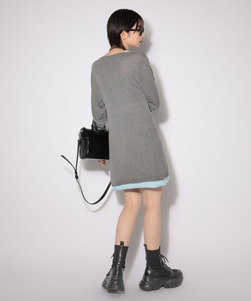 PAGEBOY（ページボーイ）の「レイヤードライクチュニックワンピース（チュニック・レディース・ブラック/チャコールグレー・FREE）」の12枚目の写真