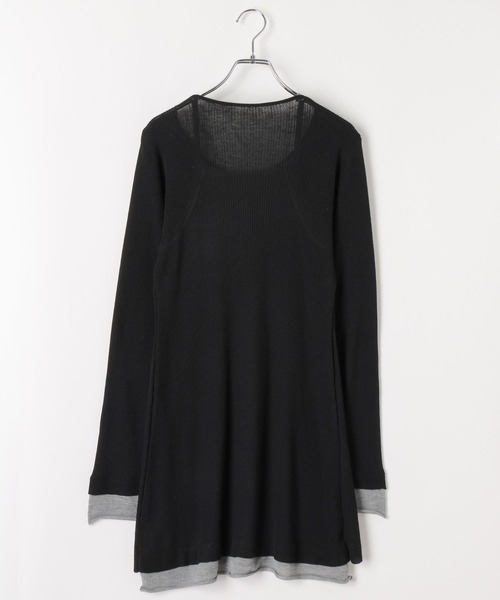 PAGEBOY（ページボーイ）の「レイヤードライクチュニックワンピース（チュニック・レディース・ブラック/チャコールグレー・FREE）」の22枚目の写真