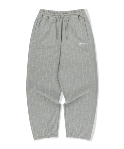 STRIPED SWEAT PANTS (M.GREY)（スウェットパンツ）｜WKNDRS（ウィー