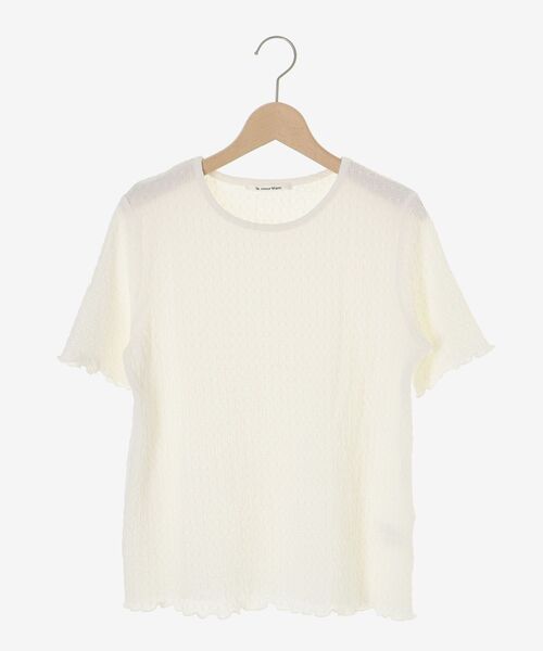 le.coeur blanc（ルクールブラン）の「《WEB限定アイテム》シュリンクジャージーメロウトップス（Tシャツ/カットソー・レディース・サックスブルー/アイボリー/キャメル/ブラック・38）」の5枚目の写真
