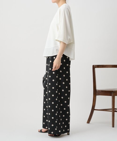 BEARDSLEY（ビアズリー）の「ラウンドヘムドルマンカットソー（Tシャツ/カットソー・レディース・ブラック/ホワイト・FREE）」の3枚目の写真