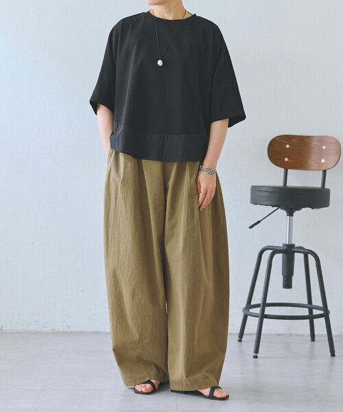 BEARDSLEY(ビアズリー)の「ラウンドヘムドルマンカットソー(Tシャツ/カットソー・レディース・ブラック/ホワイト・FREE)」の17枚目の写真