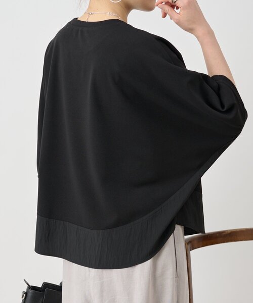 BEARDSLEY（ビアズリー）の「ラウンドヘムドルマンカットソー（Tシャツ/カットソー・レディース・ブラック/ホワイト・FREE）」の9枚目の写真